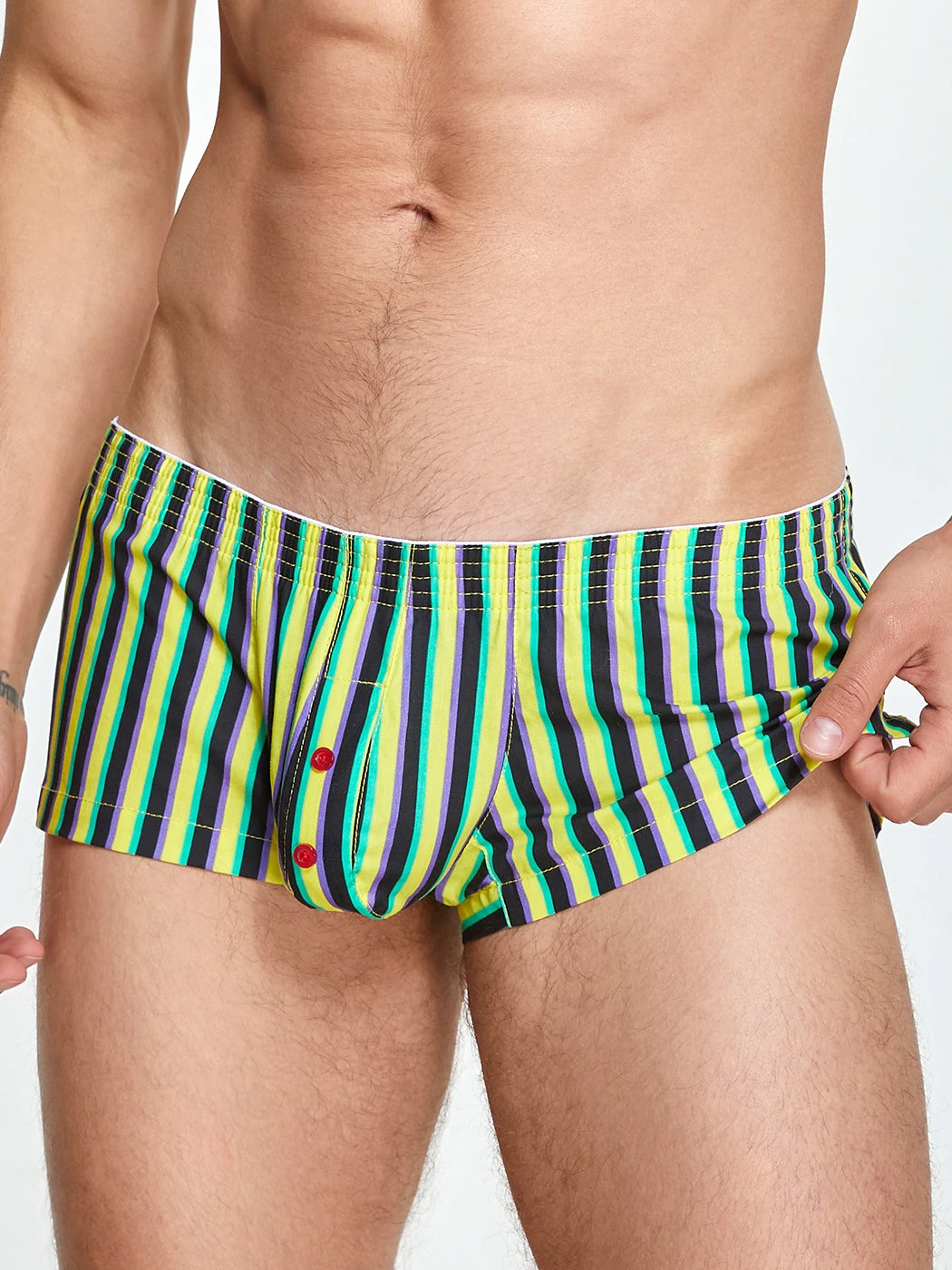 Men's Color Stripes Trunks With Button Fly(Mens Color Stripes Trunks With Button Fly) 11 Men's Color Stripes Trunks With Button Fly(Mens Color Stripes Trunks With Button Fly) - Image 11