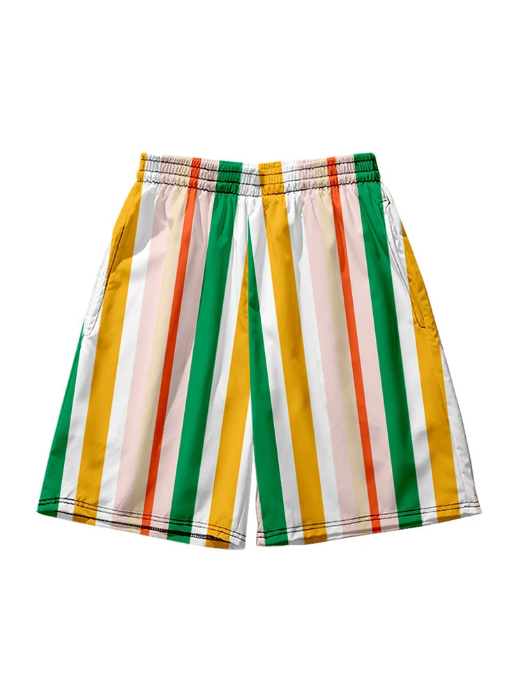 Men's Multicolor Stripe Leisure Swim Shorts(Mens Multicolor Stripe Leisure Swim Shorts) 10 Men's Multicolor Stripe Leisure Swim Shorts(Mens Multicolor Stripe Leisure Swim Shorts) - Image 10