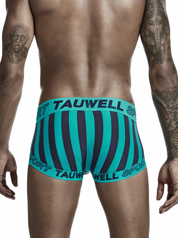 Mens Striped Support Pouch Boxer Briefs With Fly(Mens Striped Support Pouch Boxer Briefs With Fly) 14 Mens Striped Support Pouch Boxer Briefs With Fly(Mens Striped Support Pouch Boxer Briefs With Fly) - Image 14