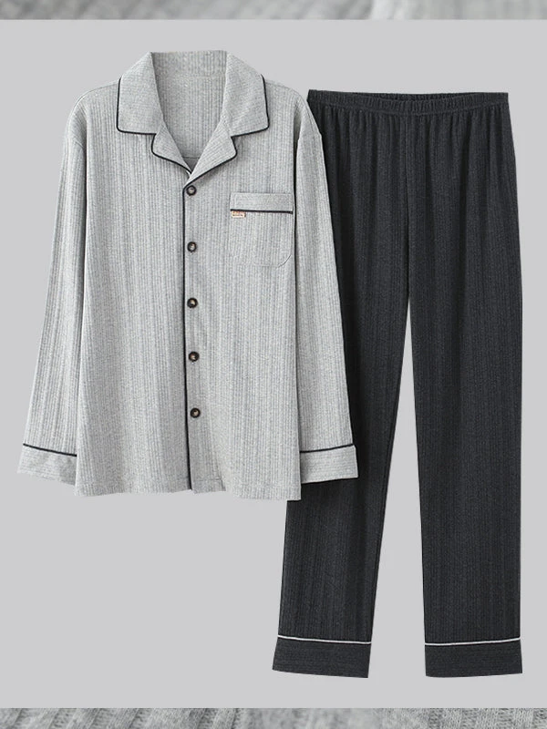 Men's Cotton Knit Classic Pajamas Set(Mens Cotton Knit Classic Pajamas Set) 12 Men's Cotton Knit Classic Pajamas Set(Mens Cotton Knit Classic Pajamas Set) - Image 12