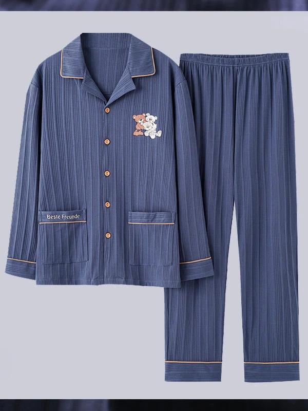 Men's Cotton Knit Classic Pajamas Set(Mens Cotton Knit Classic Pajamas Set) 14 Men's Cotton Knit Classic Pajamas Set(Mens Cotton Knit Classic Pajamas Set) - Image 14