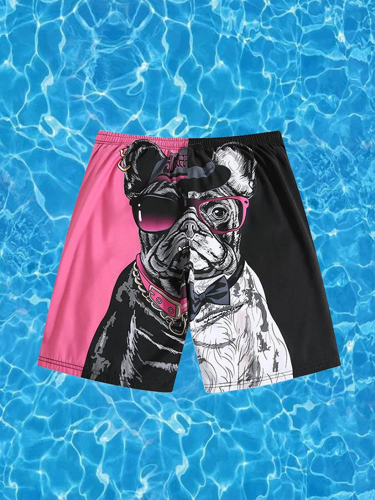 Men Animal Print Drawstring Waist Swim Trunks(Men Animal Print Drawstring Waist Swim Trunks) 1 Men Animal Print Drawstring Waist Swim Trunks(Men Animal Print Drawstring Waist Swim Trunks)