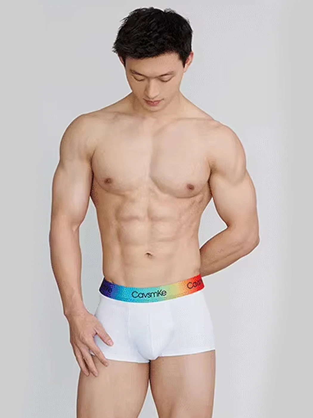 2 Pack Men's Cotton Sexy Antibacterial Rainbow Waistband Trunks(2 Pack Mens Cotton Sexy Antibacterial Rainbow Trunks) 2 2 Pack Men's Cotton Sexy Antibacterial Rainbow Waistband Trunks(2 Pack Mens Cotton Sexy Antibacterial Rainbow Trunks) - Image 2