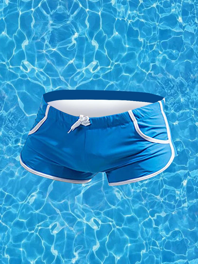 Men's Breathable Boxer Drawstring Swimming Trunks(Mens Breathable Boxer Drawstring Swimming Trunks) 1 Men's Breathable Boxer Drawstring Swimming Trunks(Mens Breathable Boxer Drawstring Swimming Trunks)