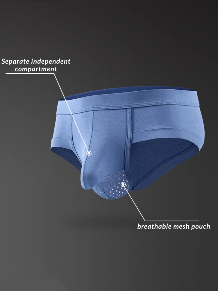 2 Pack Men's Breathable Pouch Separate Modal Briefs(2 Pack Mens Sexy Separate Modal Briefs) 5 2 Pack Men's Breathable Pouch Separate Modal Briefs(2 Pack Mens Sexy Separate Modal Briefs) - Image 5