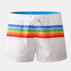 Men Colorblock Stripe Shorts Drawstring Shorts(Men Colorblock Stripe Shorts Drawstring Shorts) -Mr Saker 117c1e9e77feafb2fb0ceaa57f62a8d0