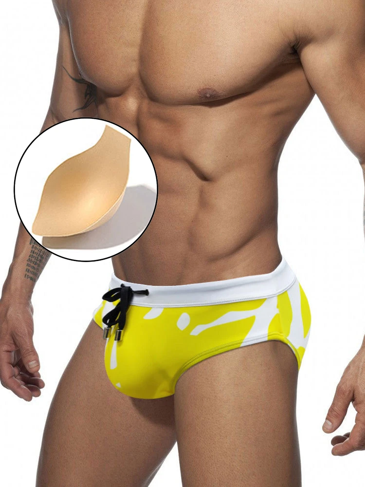 Men's ComfortFit Swim Briefs With Removable Pad(Summer Swimsuit Sexy Support Pouch Swim Briefs) 2 Men's ComfortFit Swim Briefs With Removable Pad(Summer Swimsuit Sexy Support Pouch Swim Briefs) - Image 2