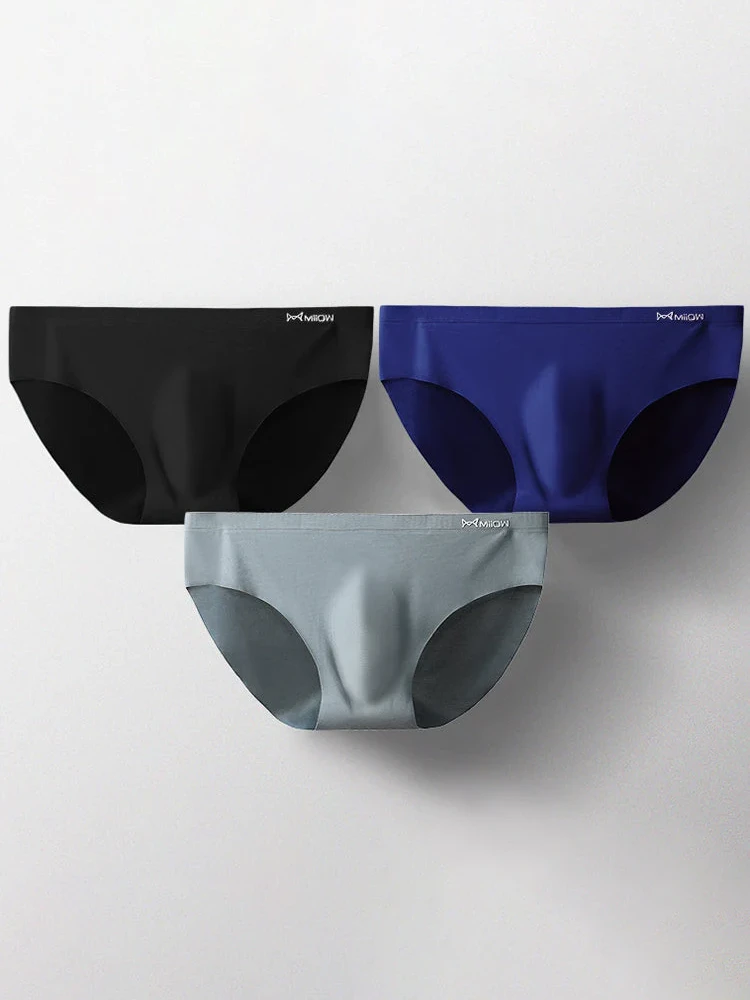 4 Pack Ball Support Seamless Men's Underwear(Mens Ulta Thin Ice Silk Seamless Briefs) 15 4 Pack Ball Support Seamless Men's Underwear(Mens Ulta Thin Ice Silk Seamless Briefs) - Image 15