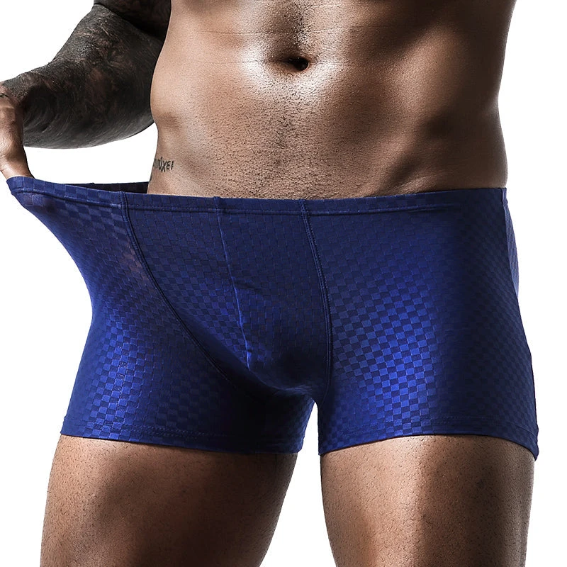 2 Pack Breathable Grid Ice Silk Men's Underwear(2 Pack Breathable Grid Ice Silk Mens Underwear) 6 2 Pack Breathable Grid Ice Silk Men's Underwear(2 Pack Breathable Grid Ice Silk Mens Underwear) - Image 6