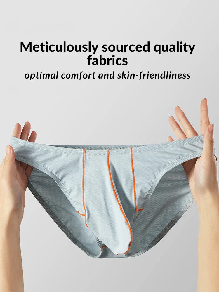 3 Pack Men's U-Pouch Ice Silk Briefs(3 Pack Mens U Pouch Ice Silk Briefs) 2 3 Pack Men's U-Pouch Ice Silk Briefs(3 Pack Mens U Pouch Ice Silk Briefs) - Image 2