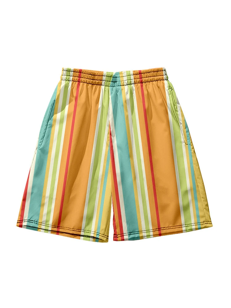 Men's Multicolor Stripe Leisure Swim Shorts(Mens Multicolor Stripe Leisure Swim Shorts) 7 Men's Multicolor Stripe Leisure Swim Shorts(Mens Multicolor Stripe Leisure Swim Shorts) - Image 7