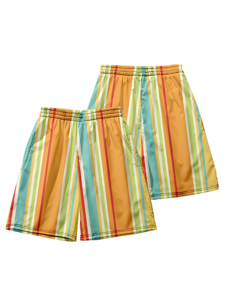 Men's Multicolor Stripe Leisure Swim Shorts(Mens Multicolor Stripe Leisure Swim Shorts) 12 Men's Multicolor Stripe Leisure Swim Shorts(Mens Multicolor Stripe Leisure Swim Shorts) - Image 12