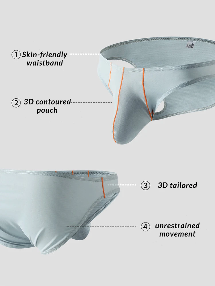3 Pack Men's U-Pouch Ice Silk Briefs(3 Pack Mens U Pouch Ice Silk Briefs) 4 3 Pack Men's U-Pouch Ice Silk Briefs(3 Pack Mens U Pouch Ice Silk Briefs) - Image 4