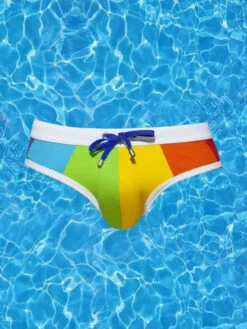 Mens Beachwear Bulge Pouch Paded Swim Briefs(Mens Beachwear Bulge Pouch Paded Swim Briefs)