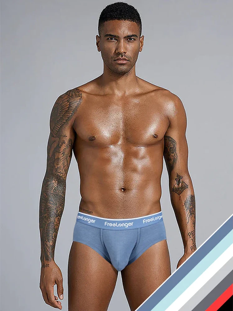 FreeLonger Men's Comfy Separate Big Pouch Briefs(Mens Separate Big Pouch Comfy Briefs) 19 FreeLonger Men's Comfy Separate Big Pouch Briefs(Mens Separate Big Pouch Comfy Briefs) - Image 19