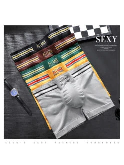 3 Pack ALLMIX Men's Sexy Striped Seamless Low Waist Boxers Briefs(3 Pack Mens Sexy Striped Seamless Low Waist Boxers Briefs) 26 3 Pack ALLMIX Men's Sexy Striped Seamless Low Waist Boxers Briefs(3 Pack Mens Sexy Striped Seamless Low Waist Boxers Briefs) -Mr Saker 1 10 043421bd b670 4dce aac6 9e3b4ff95cf2