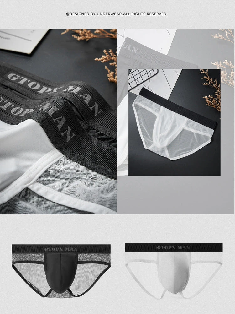 2 Pack Men's Ice Silk Semi-Transparent Mesh U-Convex Pouch Breathable Sexy Sport Briefs(2 Pack Mens Ice Silk Semi Transparent Mesh U Convex Pouch Breathable Sexy Sport Briefs) 6 2 Pack Men's Ice Silk Semi-Transparent Mesh U-Convex Pouch Breathable Sexy Sport Briefs(2 Pack Mens Ice Silk Semi Transparent Mesh U Convex Pouch Breathable Sexy Sport Briefs) - Image 6