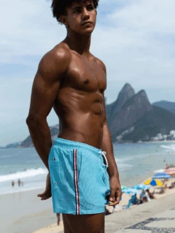 2-pack Men's Striped Double-layer Anti-embarrassment Beach Pants(2 Pack Mens Striped Double Layer Anti Embarrassment Beach Pants)