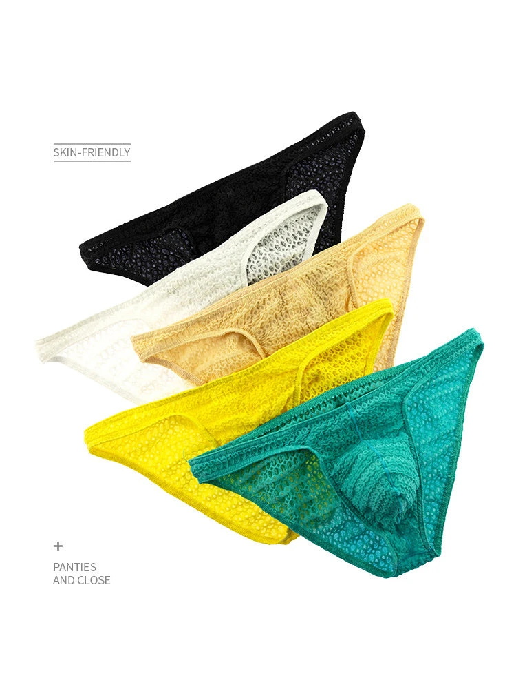 3-pack Men's Low-rise Sexy Mesh Lace Briefs(3 Pack Mens Low Rise Sexy Mesh Lace Briefs) 2 3-pack Men's Low-rise Sexy Mesh Lace Briefs(3 Pack Mens Low Rise Sexy Mesh Lace Briefs) - Image 2