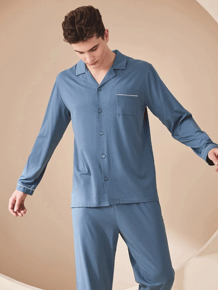 Modal Cotton Comfortable Couple Pajamas Set(Modal Cotton Comfortable Couple Pajamas Set) 6 Modal Cotton Comfortable Couple Pajamas Set(Modal Cotton Comfortable Couple Pajamas Set) - Image 6