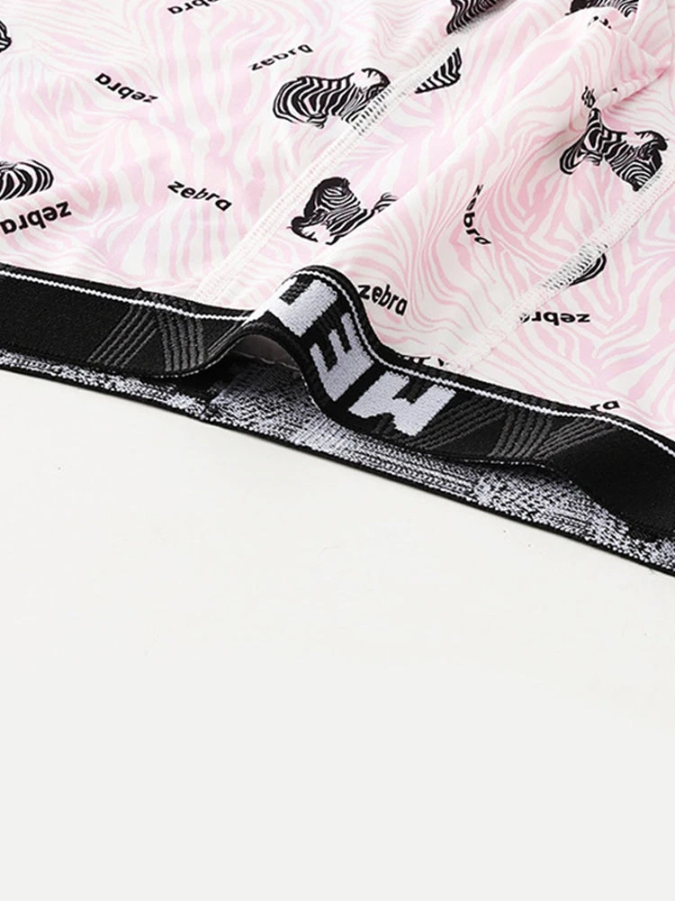 4-Pack Men's Trendy Print Ice Silk Mid-Rise Trunks(4 Pack Mens Trendy Print Ice Silk Mid Rise Trunks) 3 4-Pack Men's Trendy Print Ice Silk Mid-Rise Trunks(4 Pack Mens Trendy Print Ice Silk Mid Rise Trunks) - Image 3