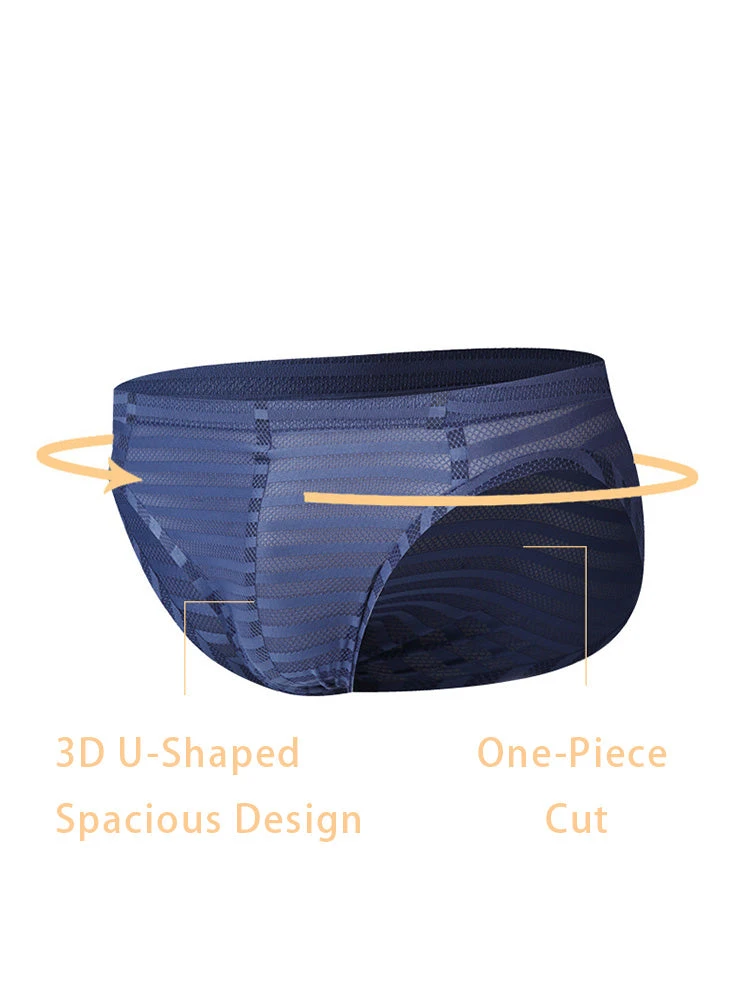 3 Pack Men's Mesh Nylon Breathable Solid Color Bikini(3 Pack Mens Mesh Nylon Breathable Solid Color Bikini) 9 3 Pack Men's Mesh Nylon Breathable Solid Color Bikini(3 Pack Mens Mesh Nylon Breathable Solid Color Bikini) - Image 9