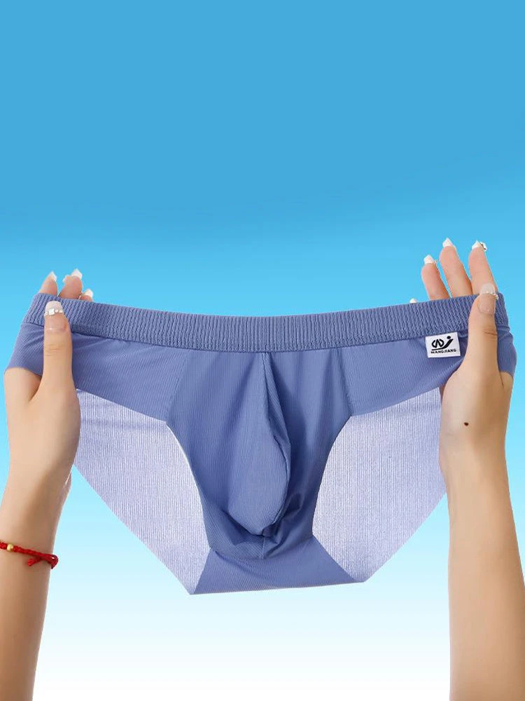 3 Pack Men's Ultra-Thin Breathable Ribbed Ice Silk Briefs(3 Pack Mens Ultra Thin Breathable Ribbed Ice Silk Briefs) 3 3 Pack Men's Ultra-Thin Breathable Ribbed Ice Silk Briefs(3 Pack Mens Ultra Thin Breathable Ribbed Ice Silk Briefs) - Image 3