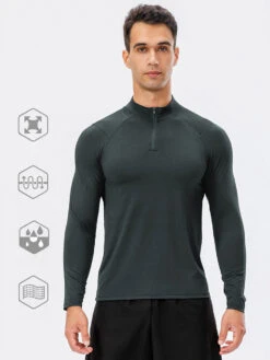 Men's Zip-Up Sports Long Sleeve Shirt(Mens Zip Up Long Sleeve T Shirt) -Mr Saker 1 10 7ed9e537 2d2e 46a0 8c72 5b7dc9ac8a23
