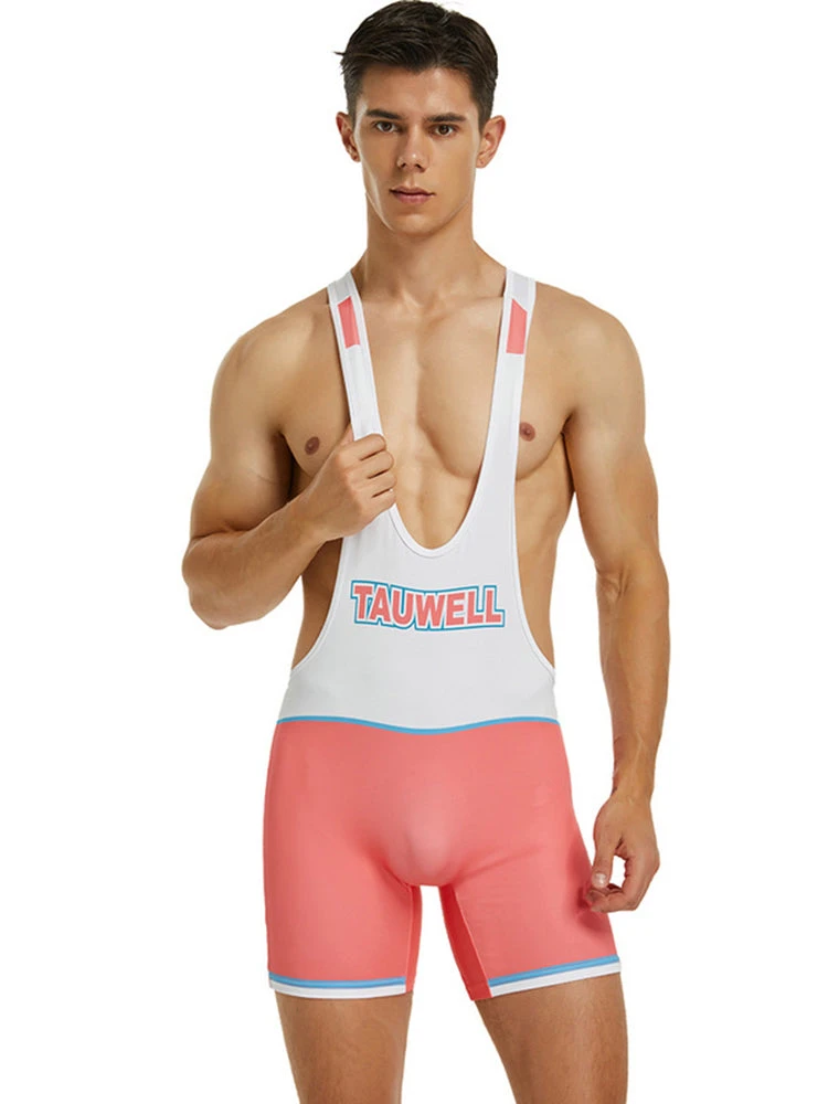 Men’s Spliced Color Wrestling Singlet Bodysuit(Mens Color Matching Wrestling One Piece Vest) 5 Men’s Spliced Color Wrestling Singlet Bodysuit(Mens Color Matching Wrestling One Piece Vest) - Image 5