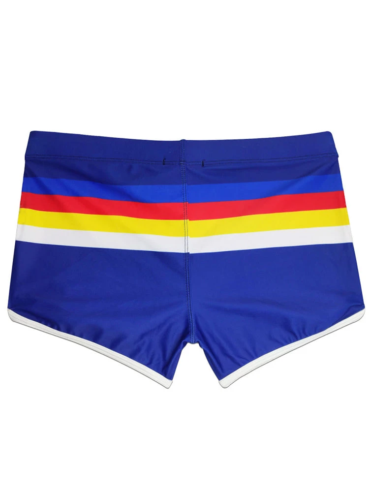 Men's Rainbow Striped Swimming Trunks(Mens Rainbow Striped Swimming Trunks) 12 Men's Rainbow Striped Swimming Trunks(Mens Rainbow Striped Swimming Trunks) - Image 12
