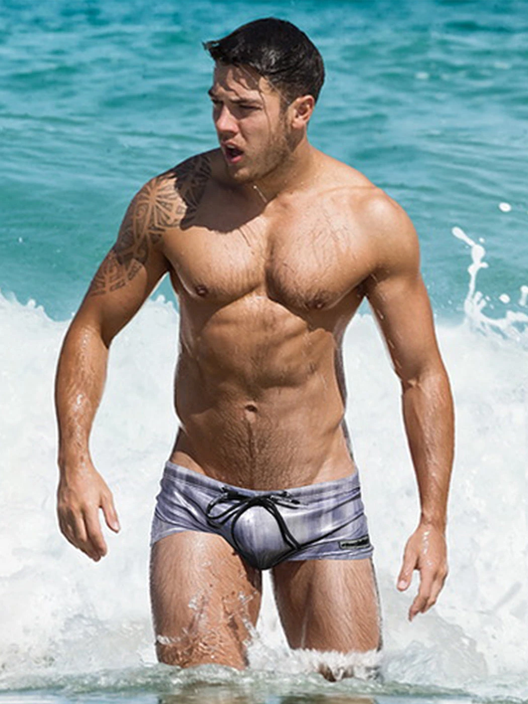 Men’s Sexy Metallic Swim Trunks With Drawstring(Men S Sexy Metallic Swim Trunks With Drawstring) 3 Men’s Sexy Metallic Swim Trunks With Drawstring(Men S Sexy Metallic Swim Trunks With Drawstring) - Image 3