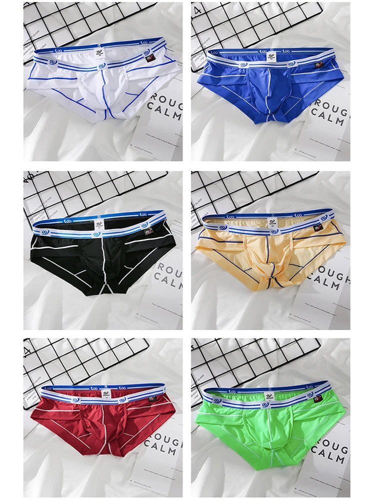 3 Pack Sexy Fashion Ice Silk Solid Color Men's Briefs(3 Pack Sexy Fashion Ice Silk Solid Color Mens Briefs) 6 3 Pack Sexy Fashion Ice Silk Solid Color Men's Briefs(3 Pack Sexy Fashion Ice Silk Solid Color Mens Briefs) - Image 6