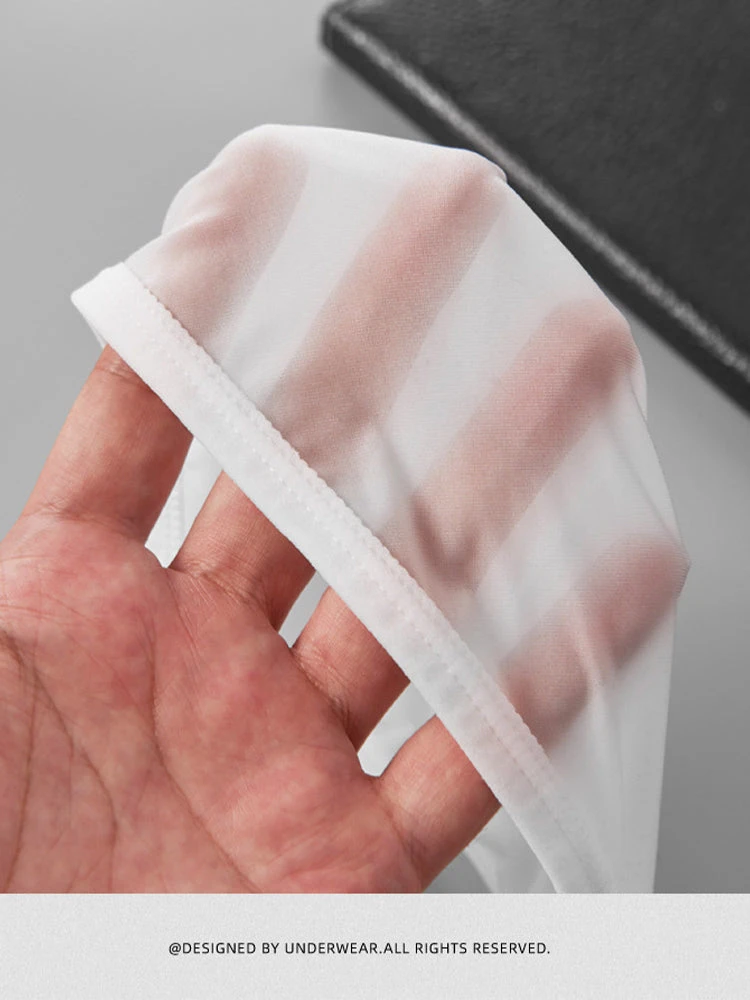 2 Pack Men's Thin Ice Silk Face Mask Fabric U-Convex Sexy Semi-Transparent Bikini(2 Pack Mens Thin Ice Silk Face Mask Fabric U Convex Sexy Semi Transparent Bikini) 7 2 Pack Men's Thin Ice Silk Face Mask Fabric U-Convex Sexy Semi-Transparent Bikini(2 Pack Mens Thin Ice Silk Face Mask Fabric U Convex Sexy Semi Transparent Bikini) - Image 7