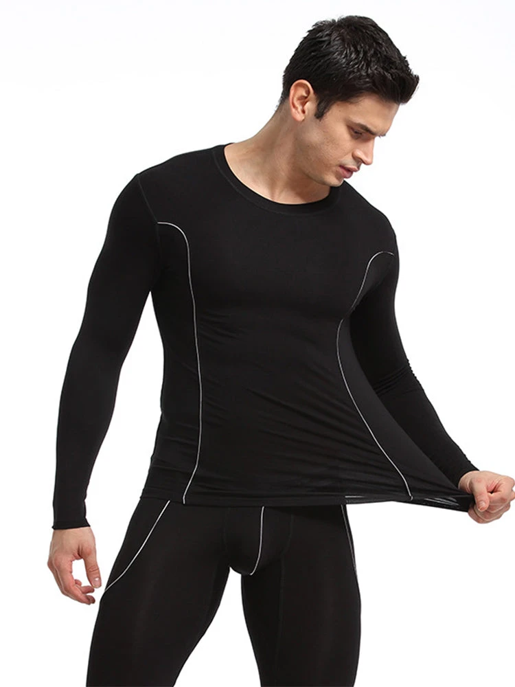 Men's Round Neck Solid Color Bamboo Fiber Thermal Underwear Set(Mens Round Neck Solid Color Bamboo Fiber Thermal Underwear Set) 5 Men's Round Neck Solid Color Bamboo Fiber Thermal Underwear Set(Mens Round Neck Solid Color Bamboo Fiber Thermal Underwear Set) - Image 5