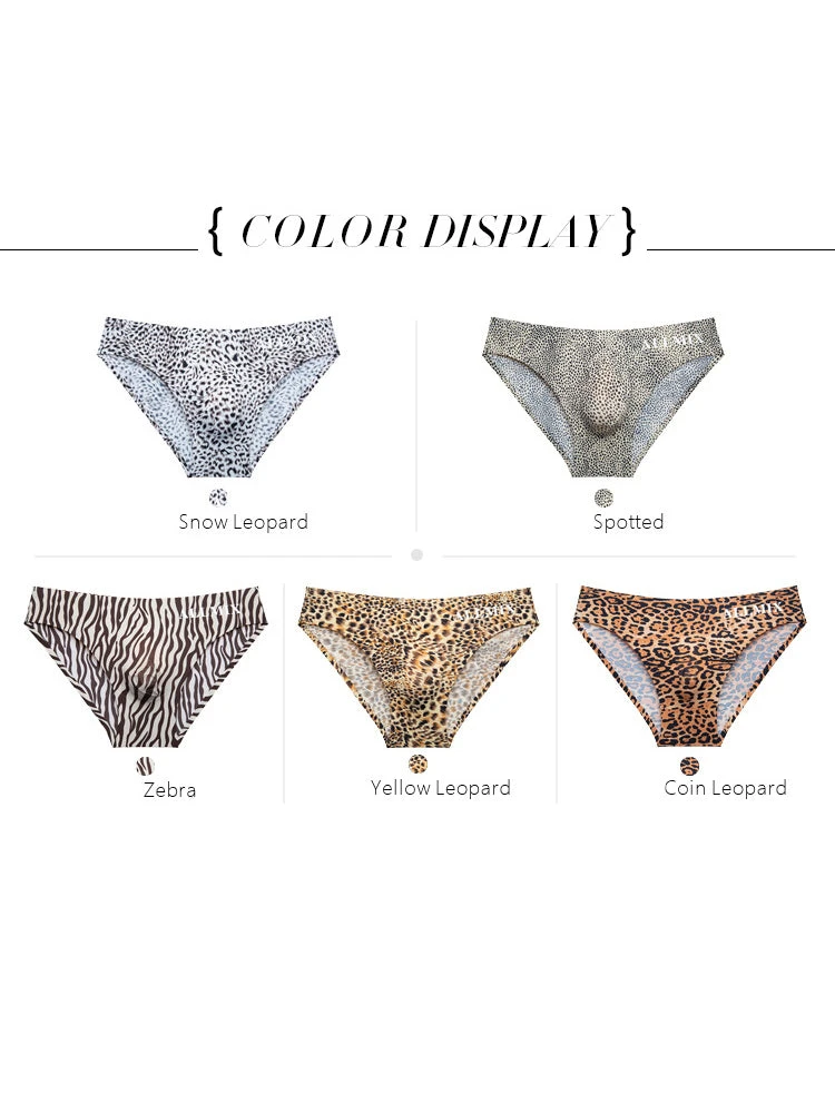 3 Pack ALLMIX Men's 3D Pouch Sexy Leopard Print Ice Silk Briefs(3 Pack Mens 3d Pouch Sexy Leopard Print Ice Silk Briefs) 6 3 Pack ALLMIX Men's 3D Pouch Sexy Leopard Print Ice Silk Briefs(3 Pack Mens 3d Pouch Sexy Leopard Print Ice Silk Briefs) - Image 6