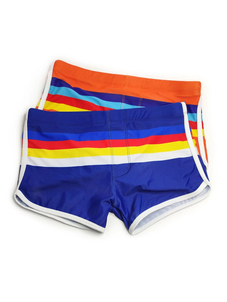 Men's Rainbow Striped Swimming Trunks(Mens Rainbow Striped Swimming Trunks) 17 Men's Rainbow Striped Swimming Trunks(Mens Rainbow Striped Swimming Trunks) - Image 17