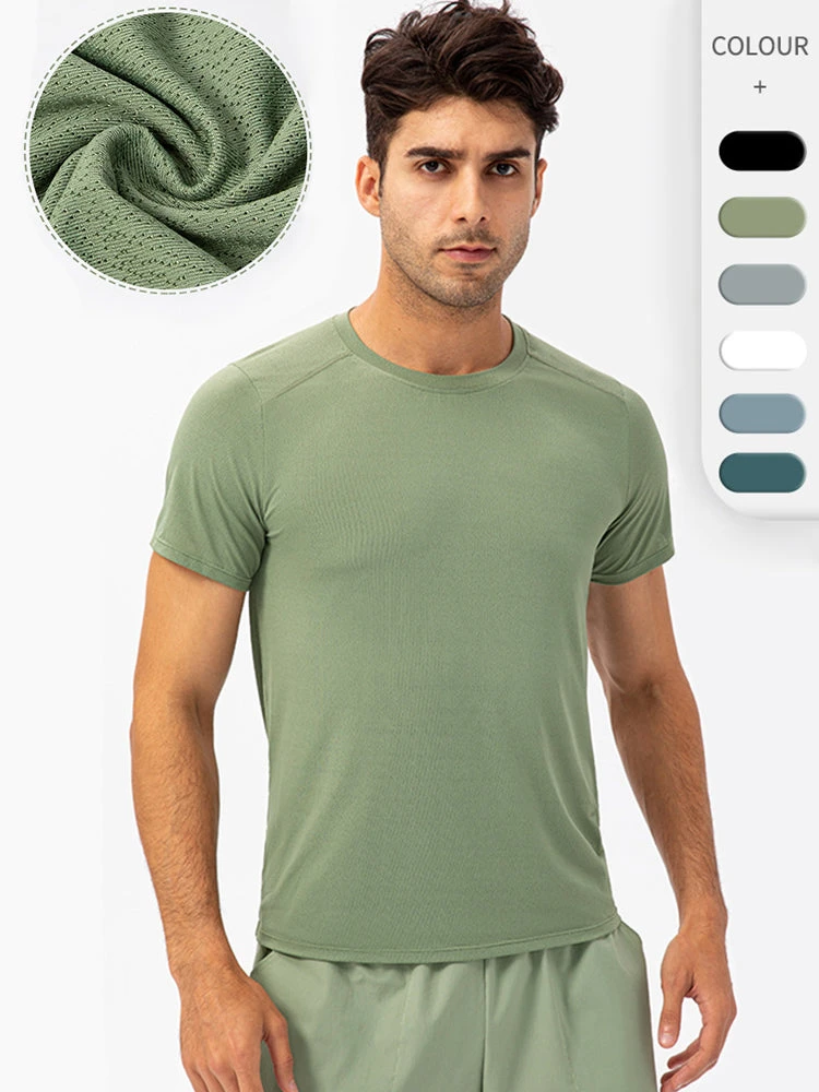 Men's Comfortable Round Collar Breathable Fitness Short Sleeve(Mens Comfortable Round Collar Breathable Fitness Short Sleeve) 2 Men's Comfortable Round Collar Breathable Fitness Short Sleeve(Mens Comfortable Round Collar Breathable Fitness Short Sleeve) - Image 2