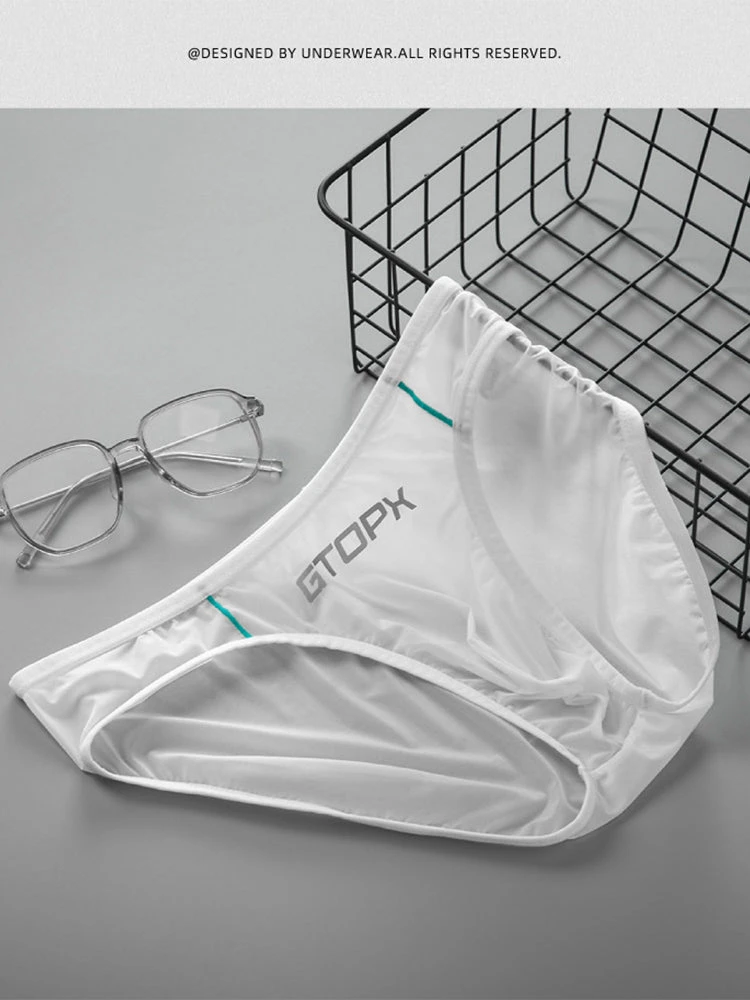 2 Pack Men's Sexy Stretch Sheer Sport Bikini – Lightweight & Breathable(2 Pack Mens Ice Silk Single Layer U Convex Low Rise Sexy Semi Transparent Bikini) 6 2 Pack Men's Sexy Stretch Sheer Sport Bikini – Lightweight & Breathable(2 Pack Mens Ice Silk Single Layer U Convex Low Rise Sexy Semi Transparent Bikini) - Image 6