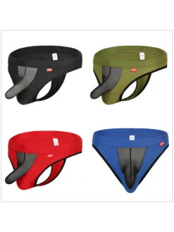 2 Pack Men's Sexy Thongs With Transparent Elephant Trunk(2 Pack Mens Sexy Thongs With Transparent Elephant Trunk)