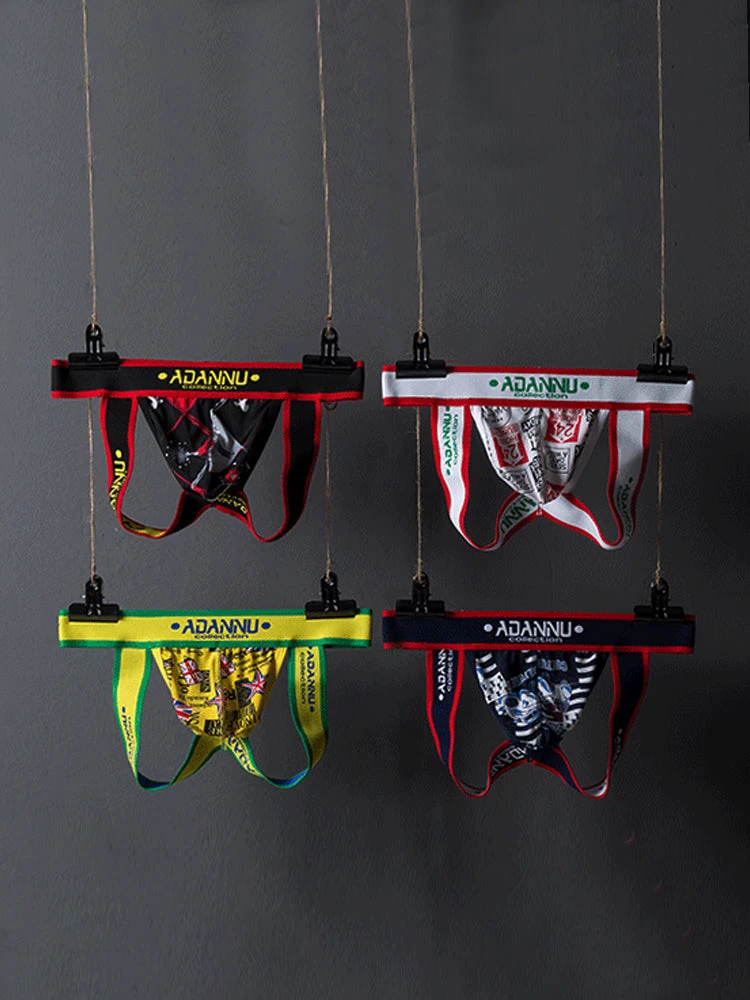 3-pack Men's Low-rise Wide-hem Elastic Printed Hip-baring Thongs(3 Pack Mens Low Rise Wide Hem Elastic Printed Hip Baring Thongs) 2 3-pack Men's Low-rise Wide-hem Elastic Printed Hip-baring Thongs(3 Pack Mens Low Rise Wide Hem Elastic Printed Hip Baring Thongs) - Image 2