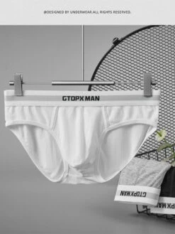 2-Pack Men's Threaded Design Breathable Comfort Low-Rise Thin U-convex Briefs(Mens Threaded Design Breathable Comfort Low Rise Thin U Convex Briefs)