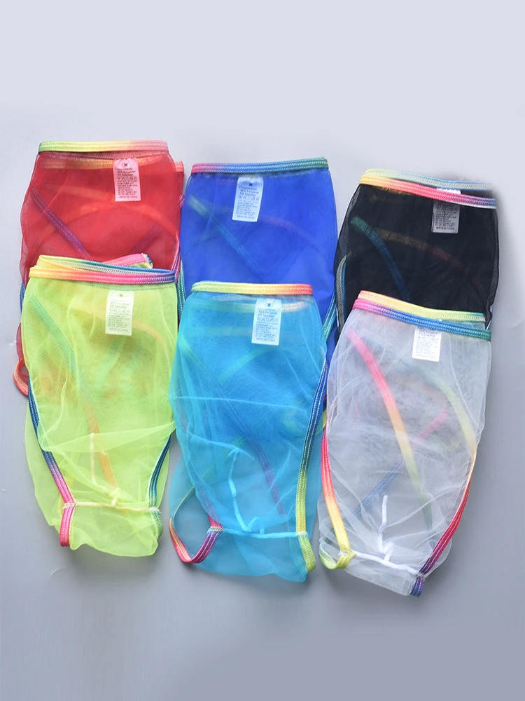 3-pack Men's Ultra-sheer Rainbow-edge Mesh Briefs(3 Pack Mens Ultra Sheer Rainbow Edge Mesh Briefs) 5 3-pack Men's Ultra-sheer Rainbow-edge Mesh Briefs(3 Pack Mens Ultra Sheer Rainbow Edge Mesh Briefs) - Image 5