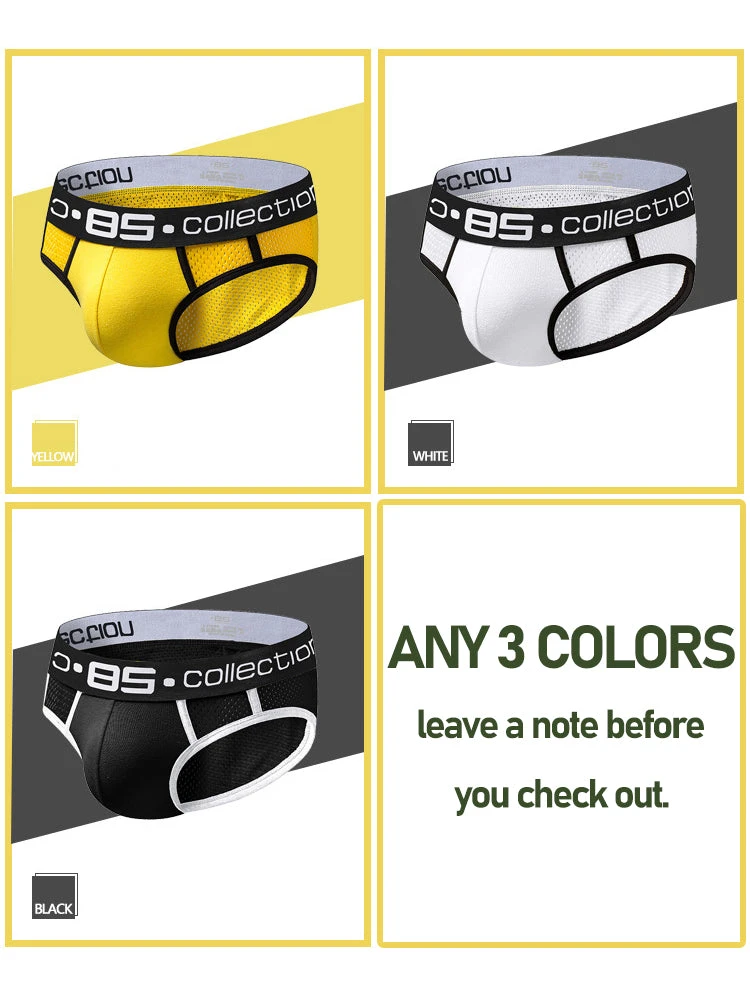 3 Pack Ball Support Pouch Breathable Briefs(3 Pack Ball Support Pouch Breathable Briefs) 5 3 Pack Ball Support Pouch Breathable Briefs(3 Pack Ball Support Pouch Breathable Briefs) - Image 5