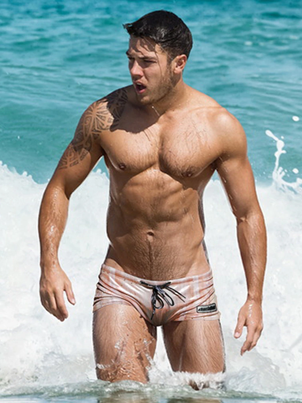 Men’s Sexy Metallic Swim Trunks With Drawstring(Men S Sexy Metallic Swim Trunks With Drawstring) 5 Men’s Sexy Metallic Swim Trunks With Drawstring(Men S Sexy Metallic Swim Trunks With Drawstring) - Image 5