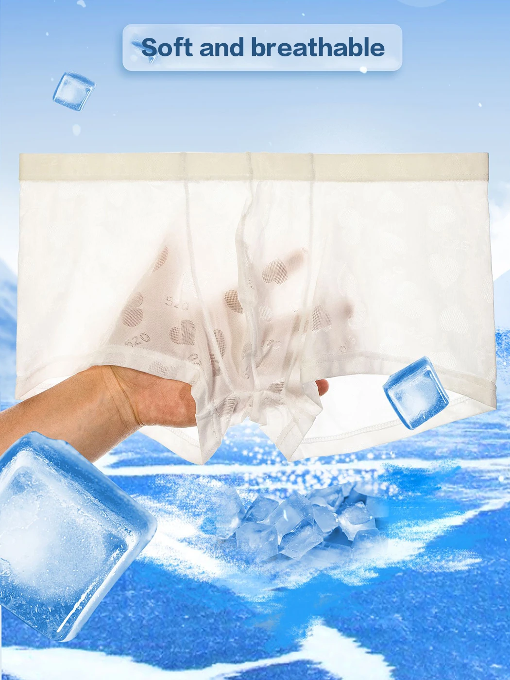 3- Pack Men’s Sexy Heart Mesh Trunks(3 Pack Men S Sexy Heart Mesh Trunks) 3 3- Pack Men’s Sexy Heart Mesh Trunks(3 Pack Men S Sexy Heart Mesh Trunks) - Image 3