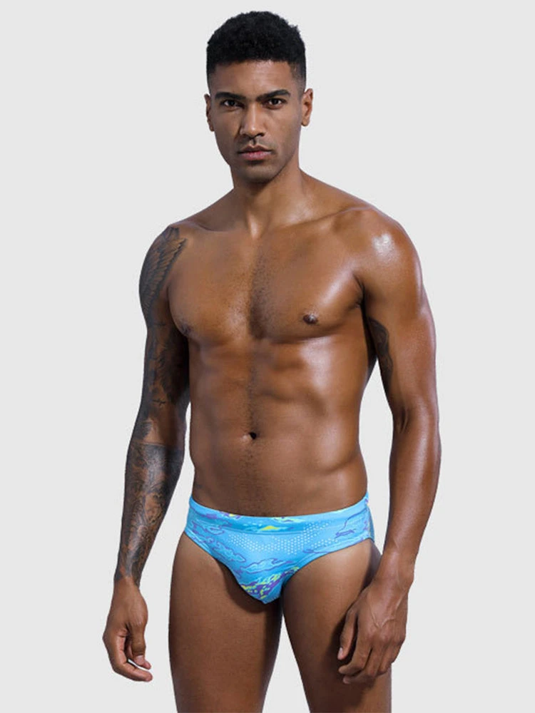 Men's Low-Rise Printed Casual Swim Brief(Mens Low Rise Printed Casual Swim Brief) 2 Men's Low-Rise Printed Casual Swim Brief(Mens Low Rise Printed Casual Swim Brief) - Image 2