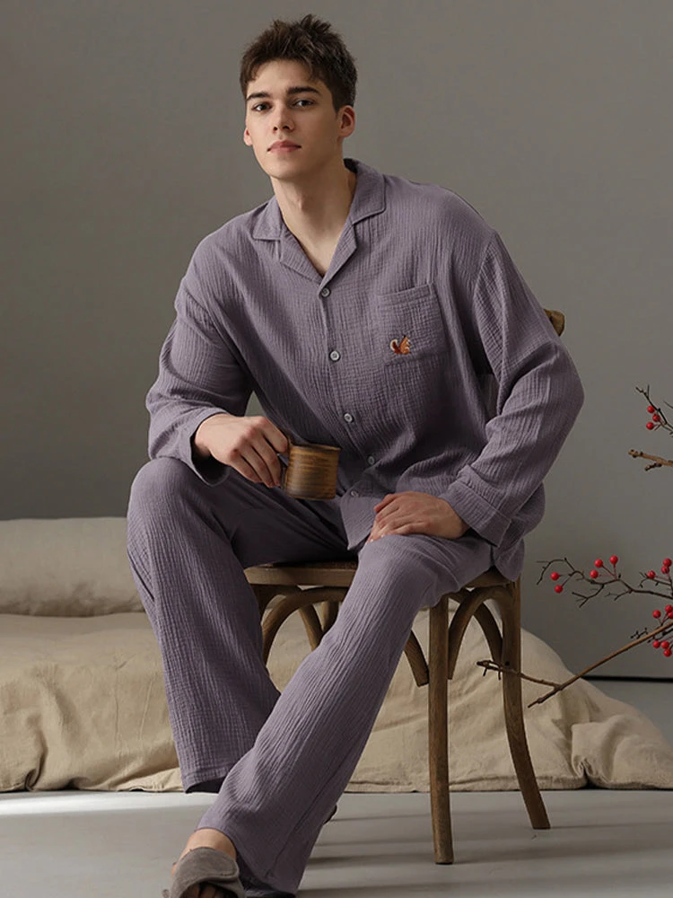 Autumn And Winter Loose Couple Cotton Pajamas Sets(Autumn And Winter Loose Couple Cotton Pajamas Sets) 12 Autumn And Winter Loose Couple Cotton Pajamas Sets(Autumn And Winter Loose Couple Cotton Pajamas Sets) - Image 12