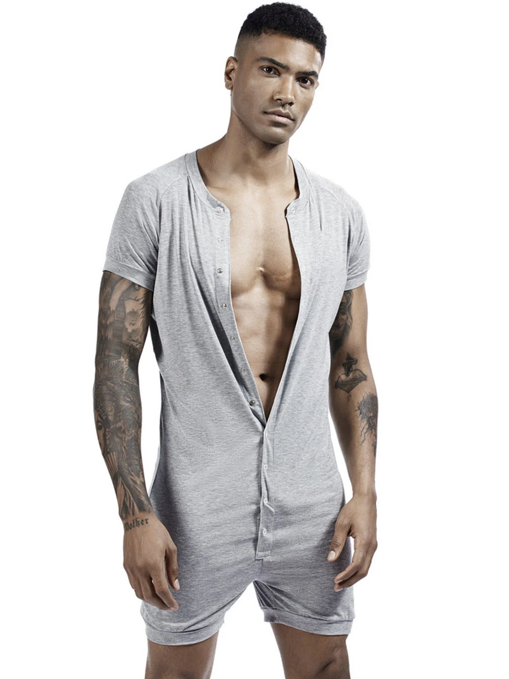 Men's Sexy Short Sleeve Onesie Loungewear(Mens Sexy Short Sleeve Onesie Loungewear) 15 Men's Sexy Short Sleeve Onesie Loungewear(Mens Sexy Short Sleeve Onesie Loungewear) - Image 15