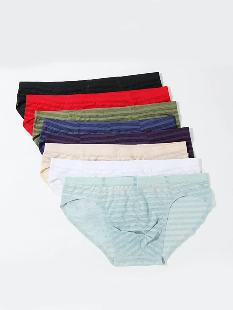 3 Pack Men's Mesh Nylon Breathable Solid Color Bikini(3 Pack Mens Mesh Nylon Breathable Solid Color Bikini) 7 3 Pack Men's Mesh Nylon Breathable Solid Color Bikini(3 Pack Mens Mesh Nylon Breathable Solid Color Bikini) - Image 7