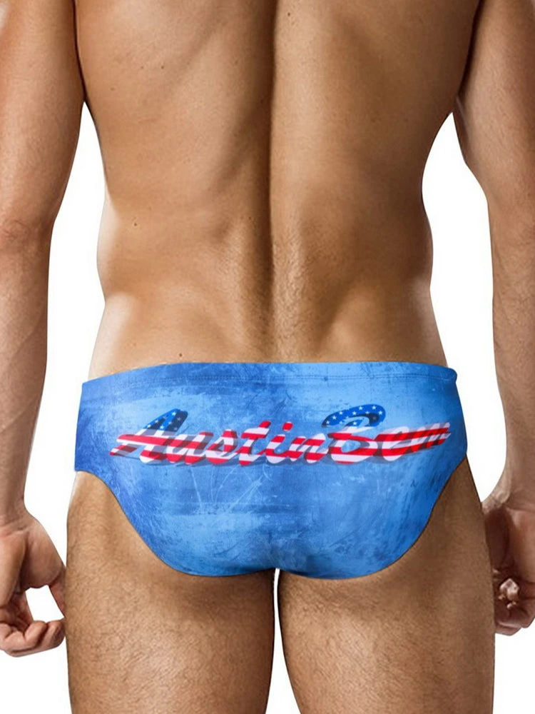 Men's Low-Rise Sexy Stylish Print Swim Briefs(Mens Low Rise Sexy Stylish Print Swim Briefs) 5 Men's Low-Rise Sexy Stylish Print Swim Briefs(Mens Low Rise Sexy Stylish Print Swim Briefs) - Image 5